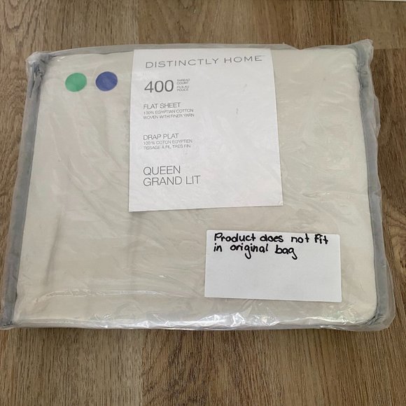 Distinctly Home Queen Flat Sheet - Picture 1 of 3